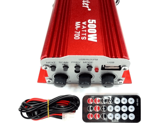Amplificatore Audio HI-FI 2 Canali Radio FM RCA L/R USB 500 Watt 80db Casa Auto