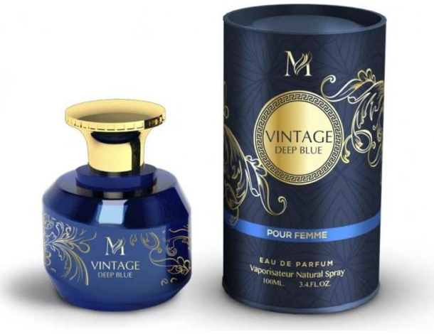 Profumo da Donna Vintage Deep Blue 100 ml Eau de Parfum pour Femme Spray