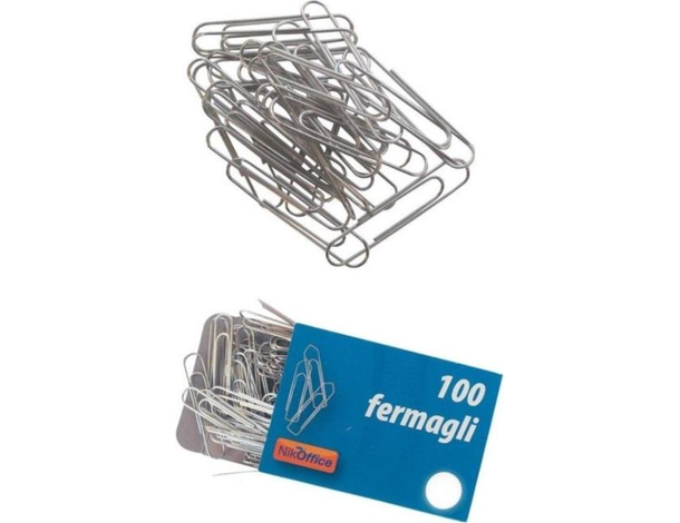 100x Graffette per Fogli 32mm Acciaio n4 Ferma Fogli Ufficio Scuola Fermagli