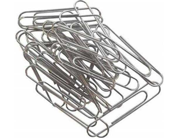 100x Graffette per Fogli 32mm Acciaio n4 Ferma Fogli Ufficio Scuola Fermagli...