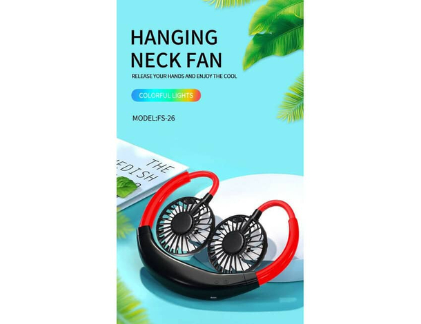 Ventilatore Da Collo Doppia Ventola Pieghevole 3 Velocità Per Oli Profumati...