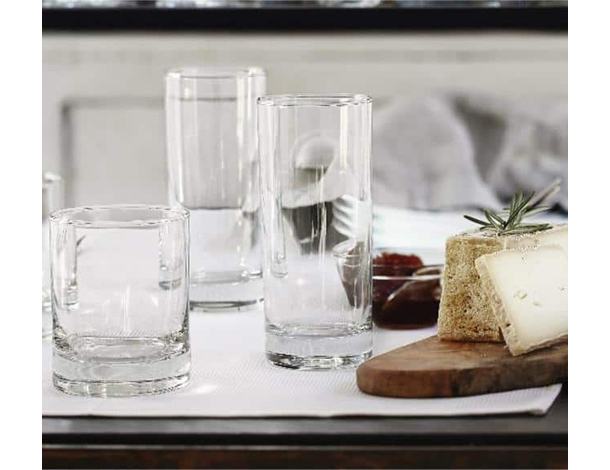 3x Bicchieri da Acqua Mod. Cortina 19.5cl in Vetro Trasparente Bevande Vino...