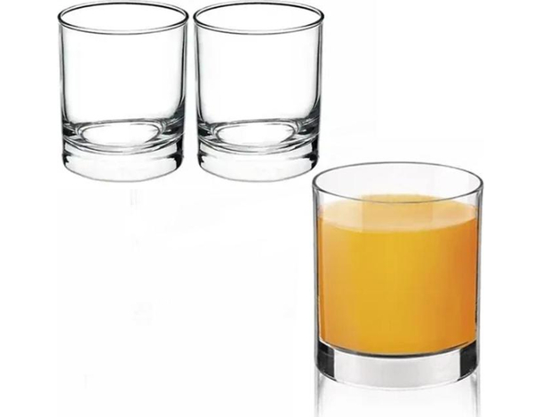 3x Bicchieri da Acqua Mod. Cortina 25.5cl in Vetro Trasparente Bibita Vino