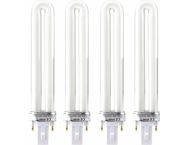 4x Lampadina Led Luce UV da 9w Ricambio Estetista Manicure Unghie Smalto Gel...