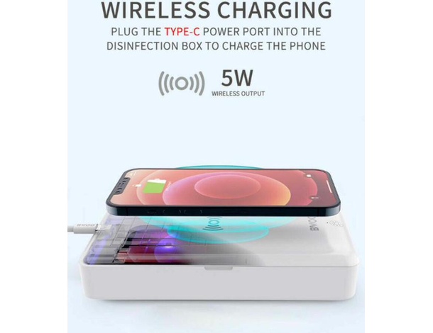 Sterilizzatore UV Smartphone Antibatterico Portatile Ricarica Wireless XD-01...