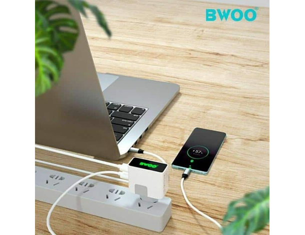 Caricabatterie da Parete Doppia Porta Dual USB Led Caricatore Rapido 2.4A...