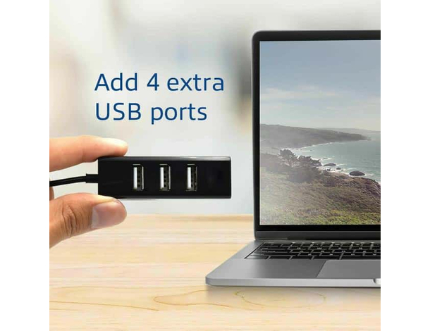 Hub 4 Porte USB 2.0 Collegamento Trasferimento Dati PC Multiporte BO-OT20 5