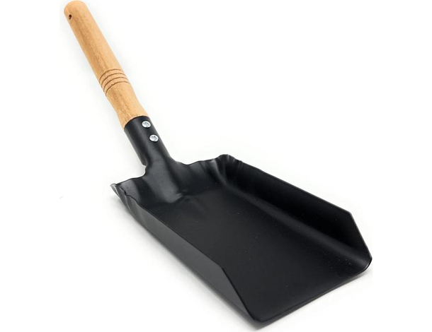 Pala da Giardino 36x10cm Paletta Raccolta Terra Cenere Barbecue Manico in Legno