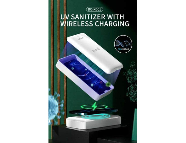 Sterilizzatore UV Smartphone Antibatterico Portatile Ricarica Wireless XD-01...