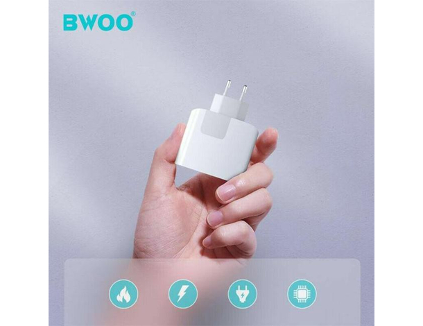 Caricabatterie da Parete Doppia Porta Dual USB Led Caricatore Rapido 2.4A...