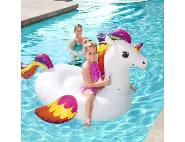 Materassino Gonfiabile Unicorno Gigante Galleggiante Mare Piscina 155x119 cm...