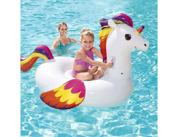 Materassino Gonfiabile Unicorno Gigante Galleggiante Mare Piscina 155x119 cm...