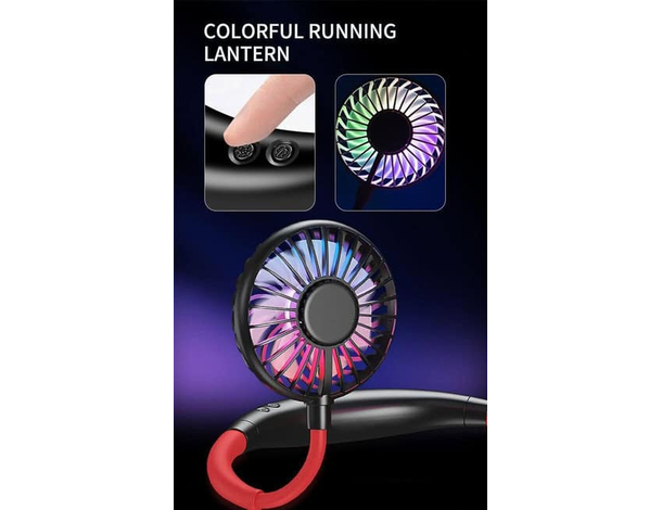 Ventilatore Da Collo Doppia Ventola Pieghevole 3 Velocità Per Oli Profumati...