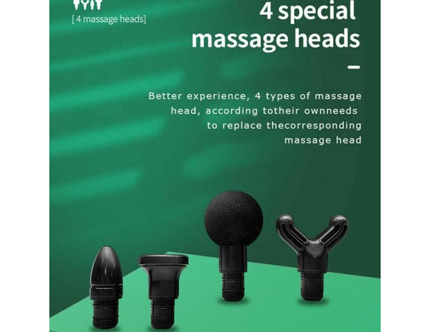 Massaggiatore a Percussione Terapia Muscolare Massaggio 4 Testine 5000 mAh...