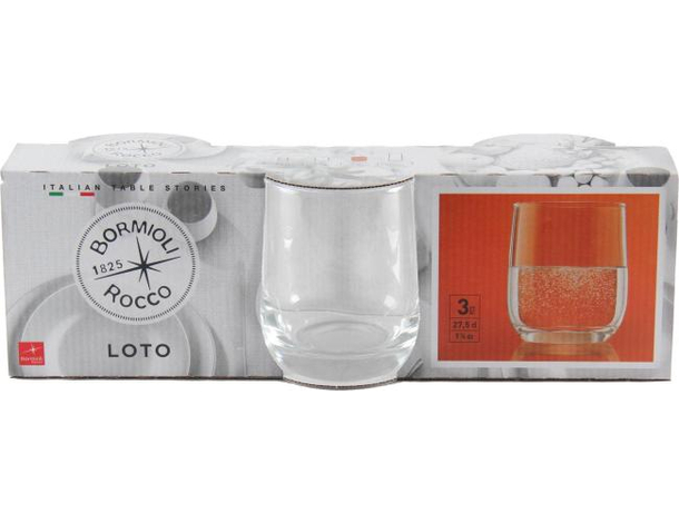 3x Bicchieri da Acqua Mod. Loto 19cl Bicchiere da Tavola in Vetro Cucina Vino...