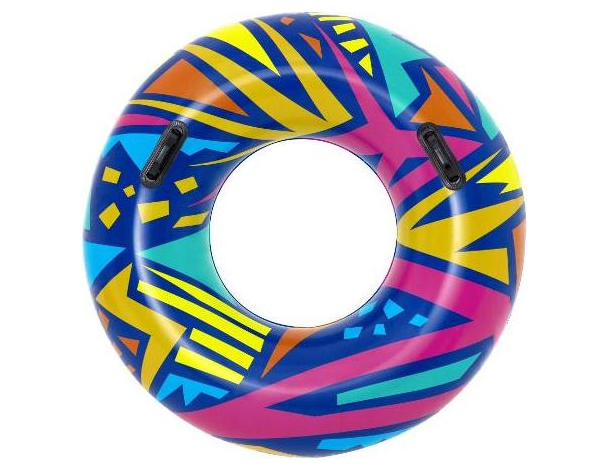 Ciambella Gonfiabile Salvagente con Stampa Retrò Piscina Mare 107cm Bambini...