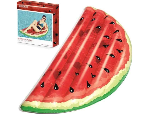 Materassino Gonfiabile Forma Anguria Mare e Piscina 174x89cm Bambini Gioco
