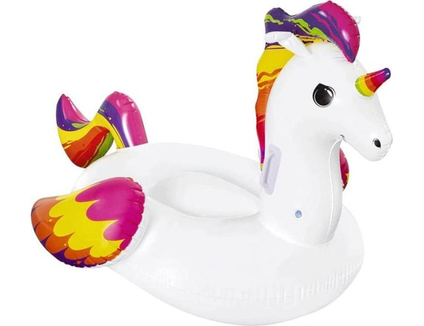 Materassino Gonfiabile Unicorno Gigante Galleggiante Mare Piscina 155x119 cm