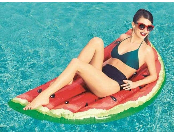 Materassino Gonfiabile Forma Anguria Mare e Piscina 174x89cm Bambini Gioco 6