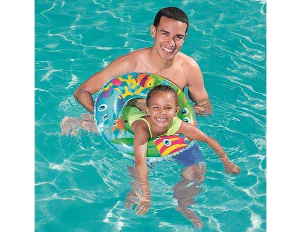 2x Ciambella Gonfiabile Salvagente Stampe Assortite 56cm Piscina Mare Bambini...