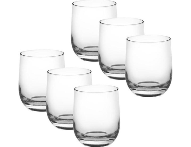 6x Bicchieri da Acqua Mod. Loto  27.5cl Bicchiere da Tavola in Vetro Vino