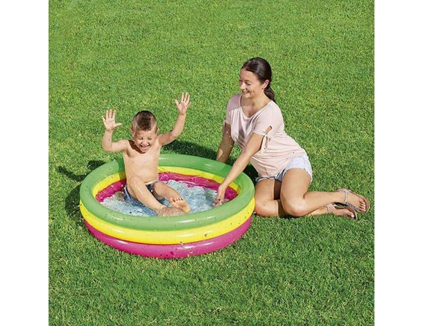 Piscina Gonfiabile Rotonda da Giardino Gioco per Bambini 102x25cm con 3...