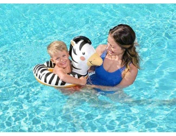 Ciambella Gonfiabile Salvagente Animale Zebra 57x51cm Piscina Mare Bambini 6