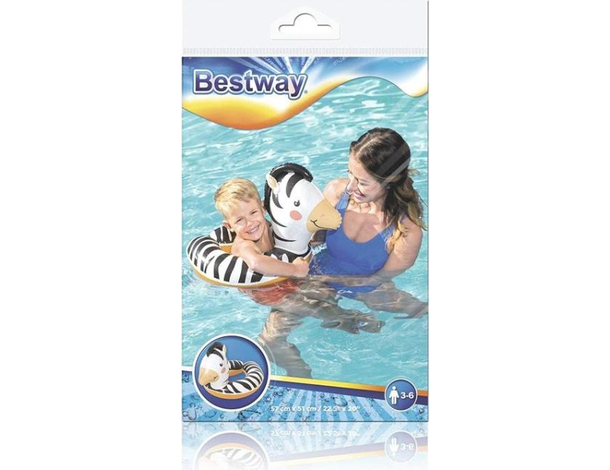 Ciambella Gonfiabile Salvagente Animale Zebra 57x51cm Piscina Mare Bambini 7