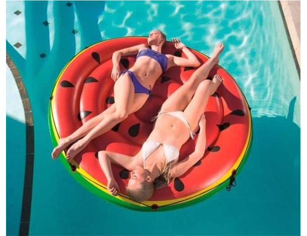 Materassino Gonfiabile Isola Galleggiante Anguria Tonda 188cm Mare Piscina 10