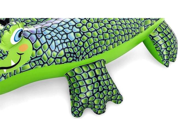 Coccodrillo Cavalcabile Gioco Gonfiabile Bambini 152x71cm Mare Piscina Estate...