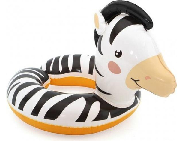 Ciambella Gonfiabile Salvagente Animale Zebra 57x51cm Piscina Mare Bambini