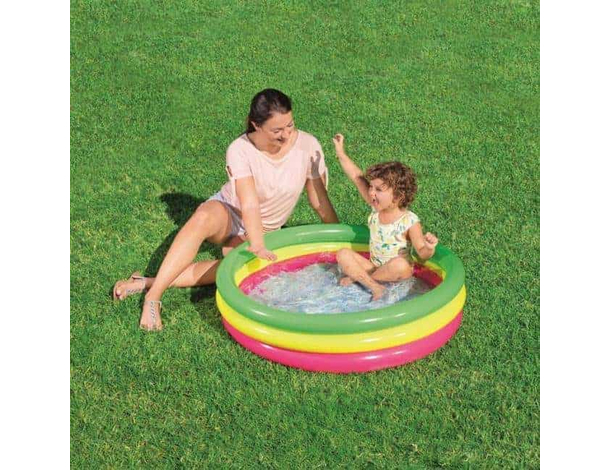 Piscina Gonfiabile Rotonda da Giardino Gioco per Bambini 102x25cm con 3...