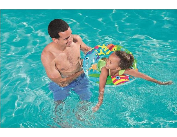 2x Ciambella Gonfiabile Salvagente Stampe Assortite 56cm Piscina Mare Bambini...