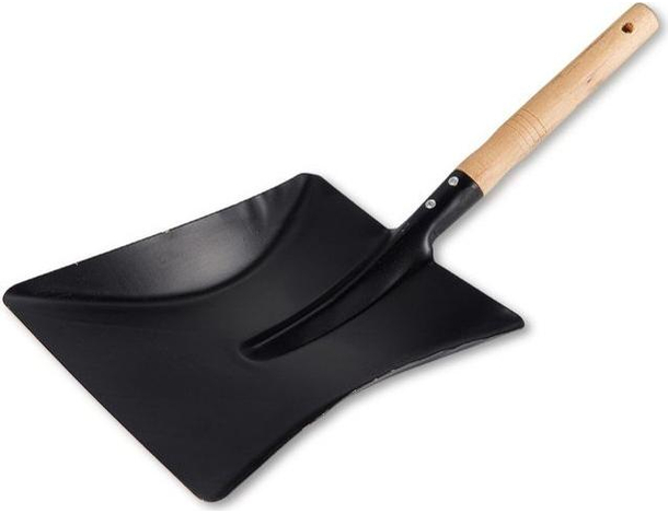 Pala da Giardino Quadrata 44x20cm Raccolta Terra Cenere Barbecue Manico in Legno