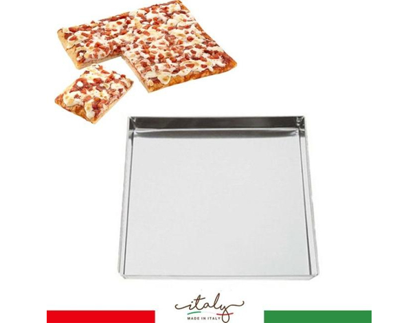 Teglia Quadrata da Forno Multiuso 36x34cm in Latta Pizza Focaccia Cucina Dolci
