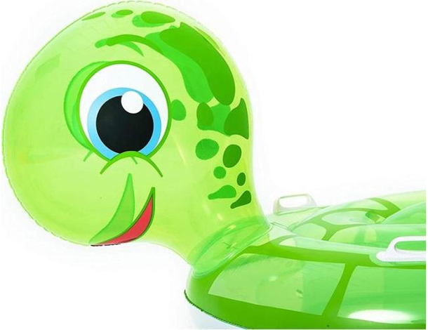 Materassino Gonfiabile Stampa Tartaruga Mare Piscina 140x140cm Bambini Gioco...