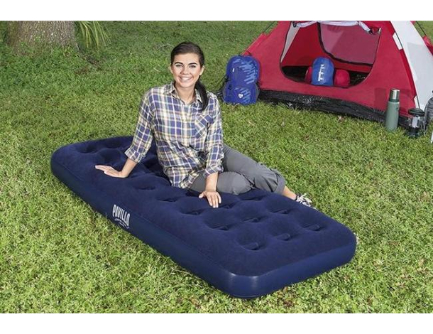 Materasso Gonfiabile Pavillo Letto Singolo Materassino da Campeggio Floccato...