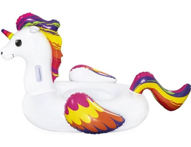 Materassino Gonfiabile Unicorno Gigante Galleggiante Mare Piscina 155x119 cm...