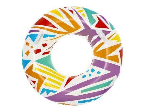 Ciambella Gonfiabile Salvagente con Stampa Retrò Piscina Mare 107cm Bambini...