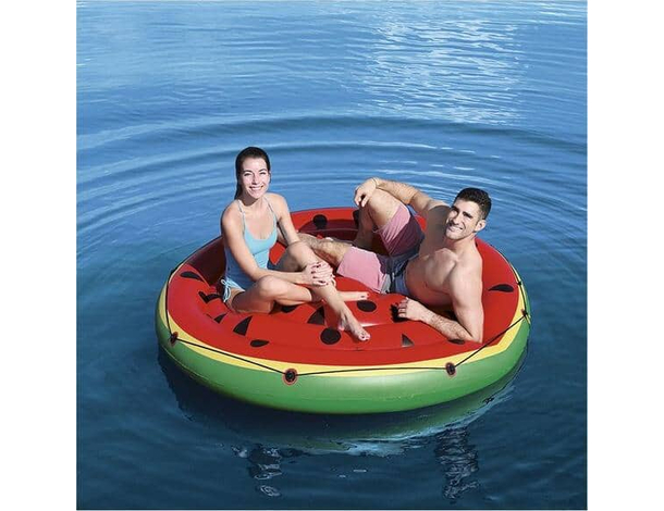 Materassino Gonfiabile Isola Galleggiante Anguria Tonda 188cm Mare Piscina 12