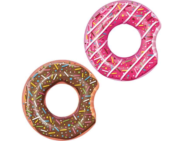 Ciambella Salvagente Gonfiabile Donut 107cm Piscina Mare Bambini Vari Colori