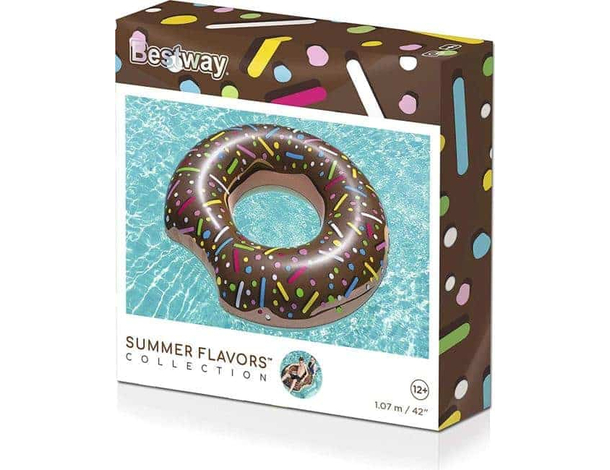 Ciambella Salvagente Gonfiabile Donut 107cm Piscina Mare Bambini Vari Colori...