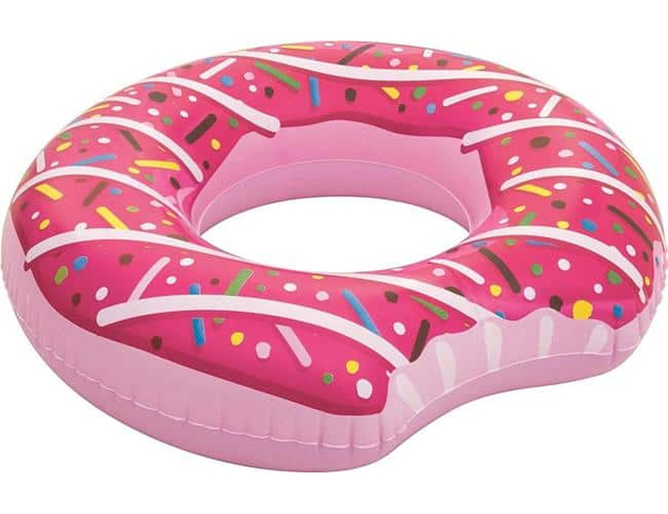 Ciambella Salvagente Gonfiabile Donut 107cm Piscina Mare Bambini Vari Colori...