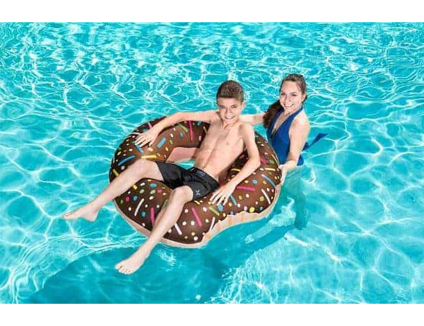 Ciambella Salvagente Gonfiabile Donut 107cm Piscina Mare Bambini Vari Colori...