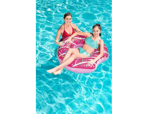 Ciambella Salvagente Gonfiabile Donut 107cm Piscina Mare Bambini Vari Colori...