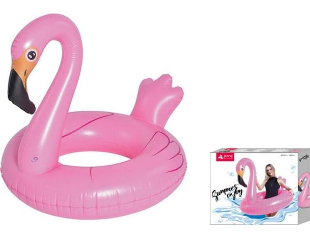 Salvagente Gonfiabile Forma Fenicottero Rosa 115 cm Mare Piscina 12+ 2