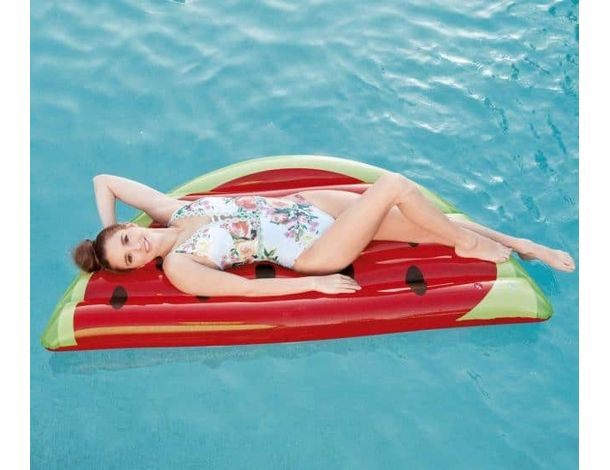 Materassino Gonfiabile Forma Anguria Mare e Piscina 174x89cm Bambini Gioco 7