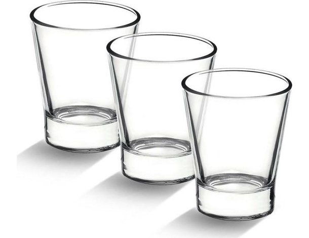 3x Tazzine da Caffè Mod. Caffeino 8.5cl Bicchieri in Vetro Trasparente...