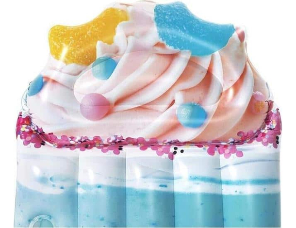 Materassino Gonfiabile Stampa Frappè Mare Piscina 185x99cm Spiaggia Estate 4