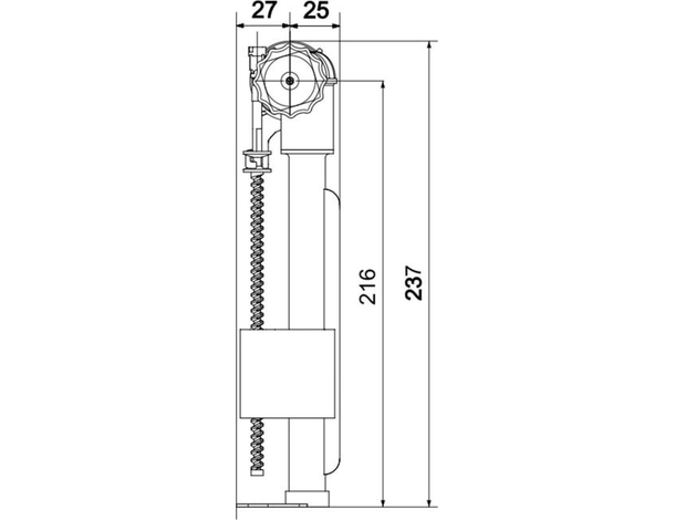 Rubinetto galleggiante per cassetta di scarico wc water esterna 3/8 3